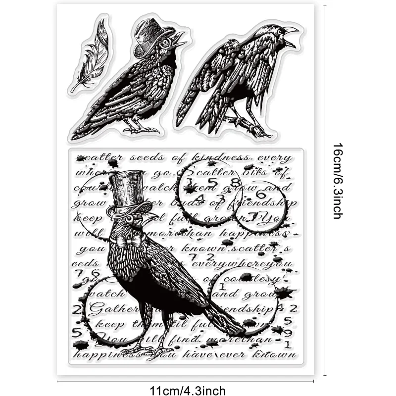ALIBBON Graduation Clear Stamps Set - Congrats Grad Silicone Stamps For Card Making & Scrapbooking