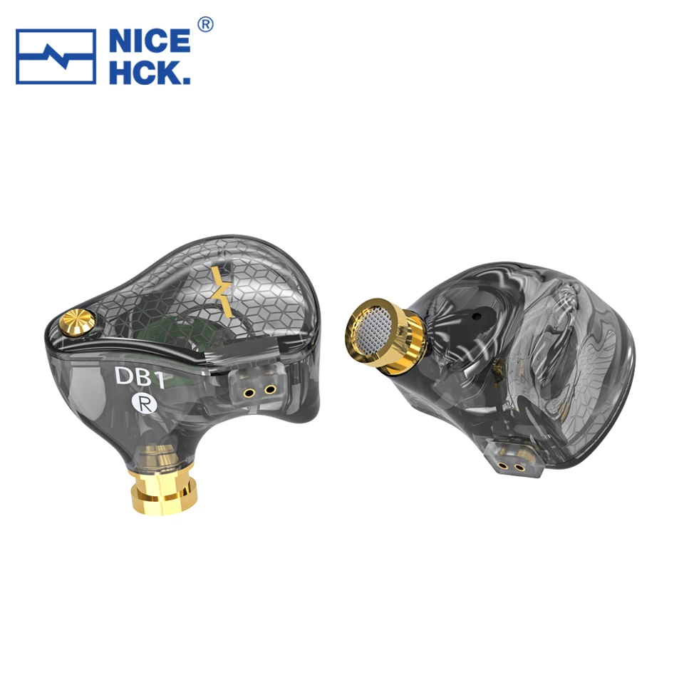 2021 NiceHCK DB1 HIFI In Ear Earphone 10mm Dynamic Music DJ Running Sport IEM Earbud Studio Earplug 0.78mm 2Pin Detachable