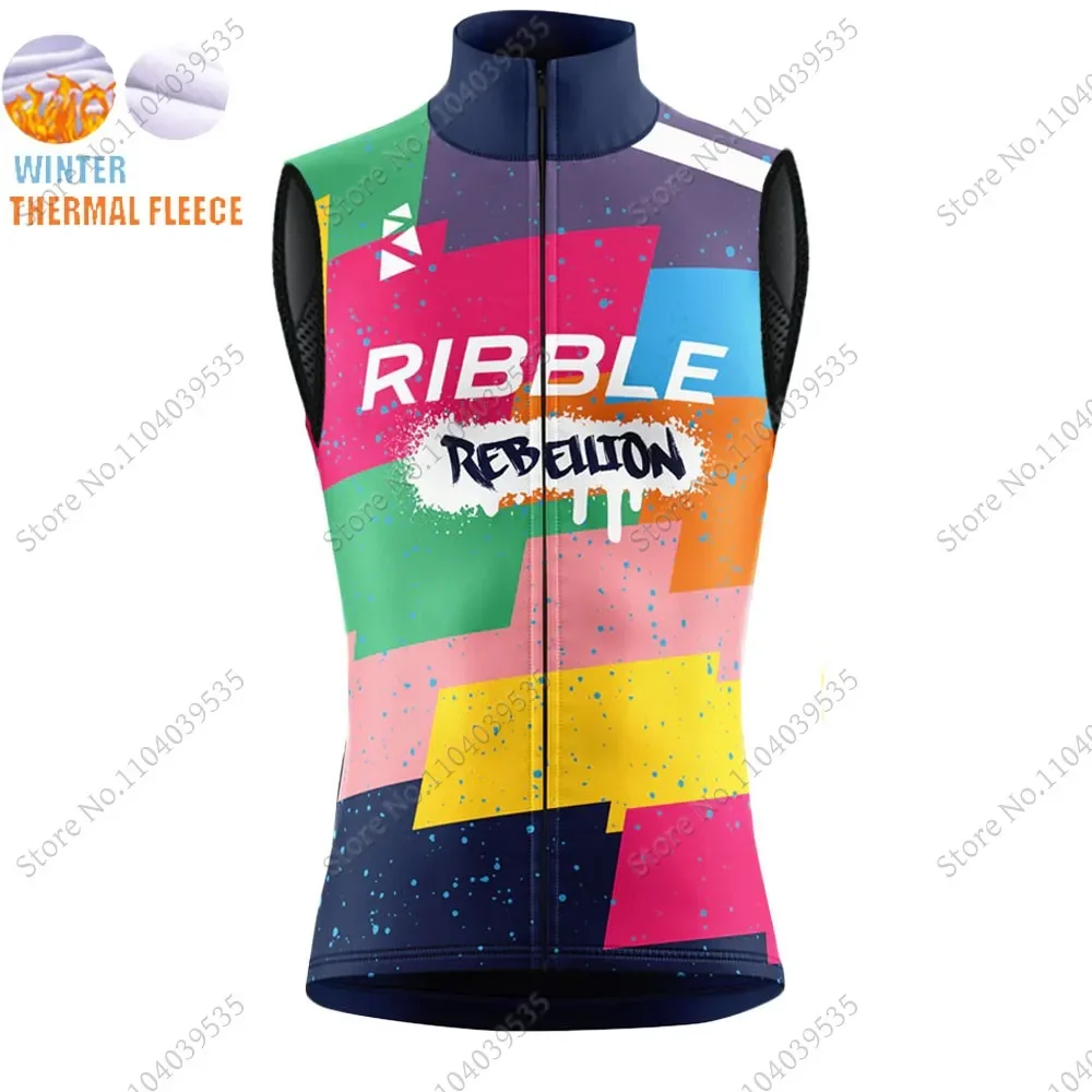 Ribble Rebellion Cycling Sleeveless Jerseys Winter Bicycle Vest Cycling Jersey Bike Clothing MTB Maillot Cyclisme