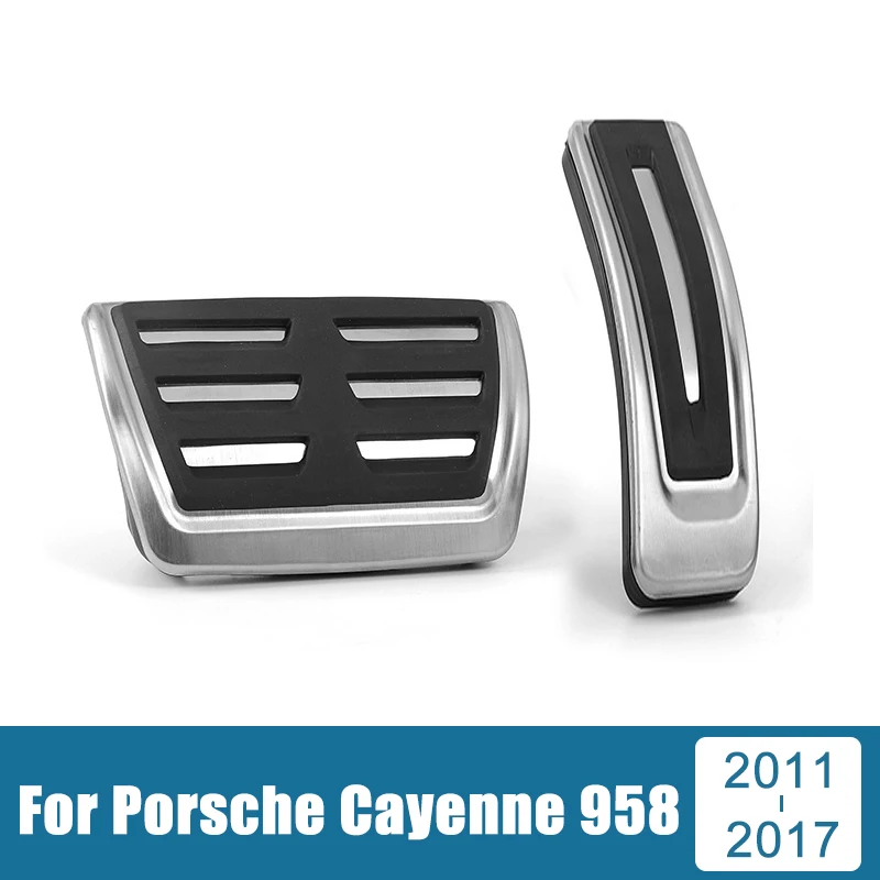 

For Porsche Cayenne 958 92A 2011 2012 2013 2014 2015 2016 2017 Stainless Steel Car Accelerator Fuel Brake Pedals Pad Cover Case