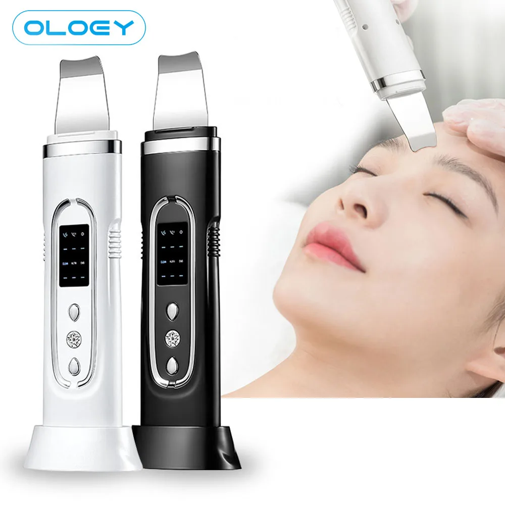 Facial Scrubber Ultrasonic Skin Scrubber Electric Facial Cleansing Pore Deep Cleanser Acne Blackhead Remover
