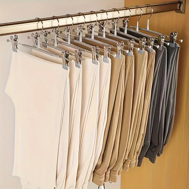 1Pc/5pcs Stainless steel storage rack clothes finishing rack