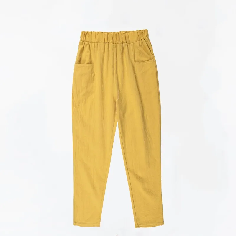 Cotton yellow [drawstring pocket]