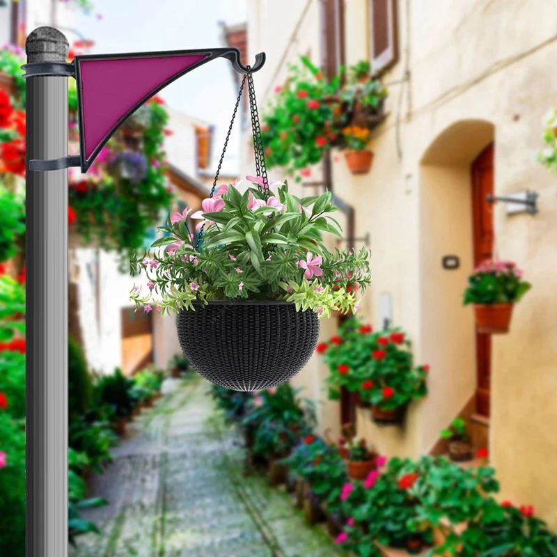 Plant Hangers,2 Pack Hangs Fence Post Hanger For Bird Feeders, Planters, Lanterns, Wind Chimes,Patio Decor