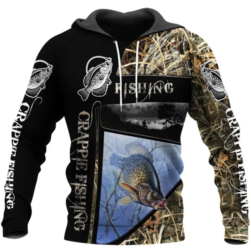 

Fall Fashion Men's Hoodie Love Crappie Fishing3D Printed Zip Hoodie Unisex Hip Hop Harajuku Street Casual Sweatshirt Pullover