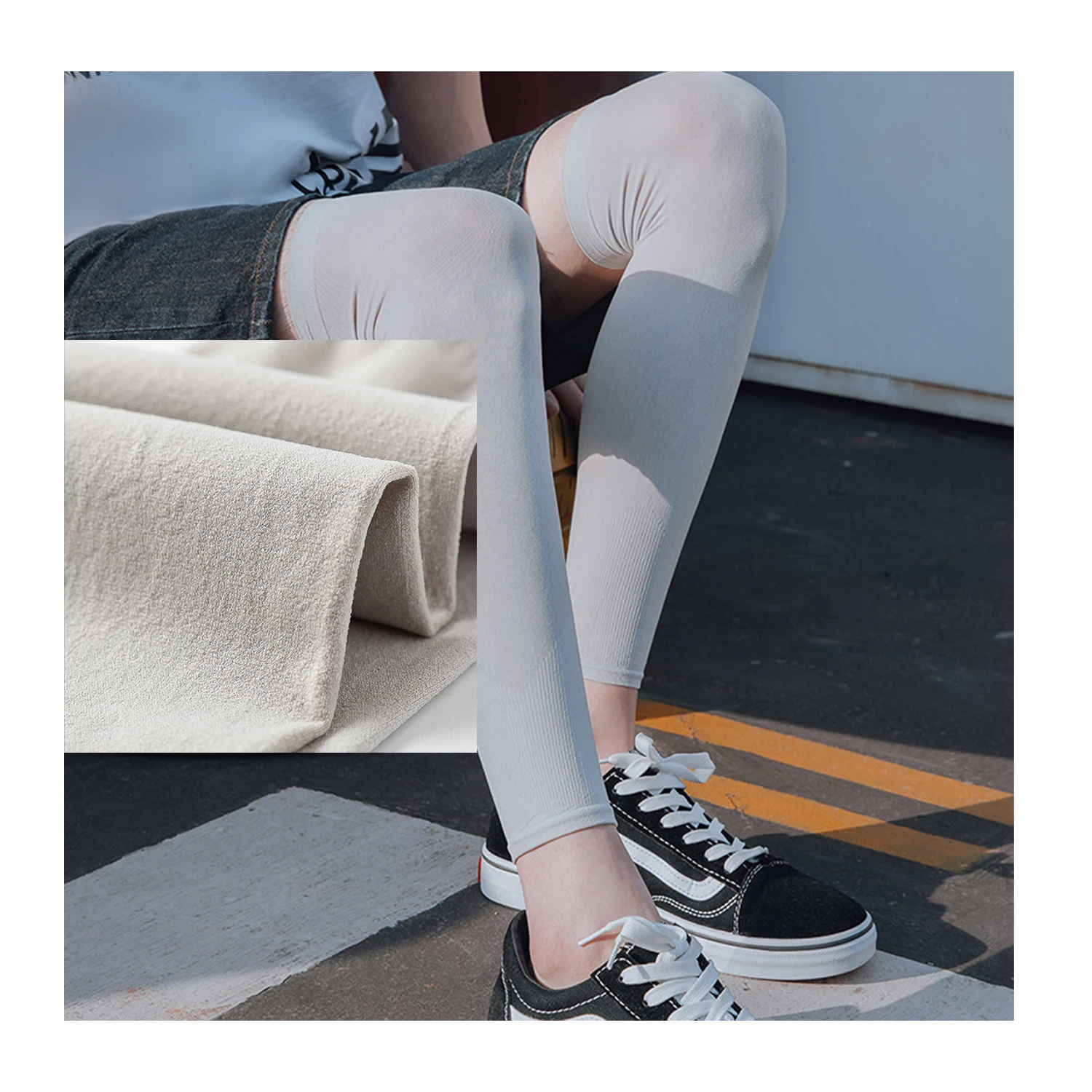 

Sports Leg Sleeves Length Leg Compression Sleeve Cycling Leg Sleeves For Men Women Elastic Knee Thigh