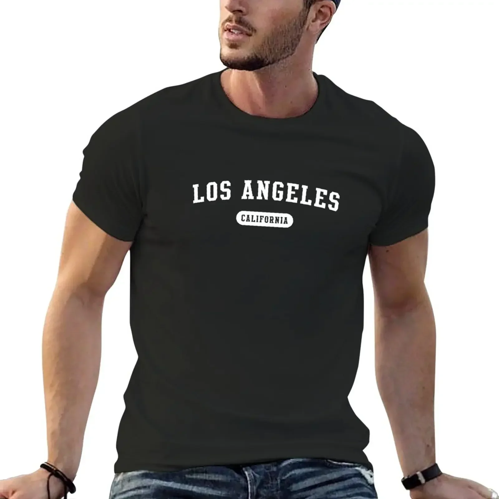 

Los Angeles, California T-Shirt customizeds new edition Men's cotton t-shirt