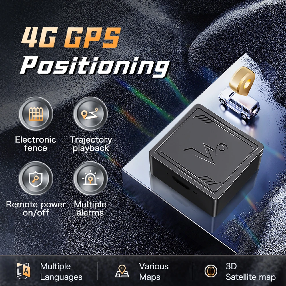 Portable 4G GPS Tracker Device for Vehicles with Real Time Tracking