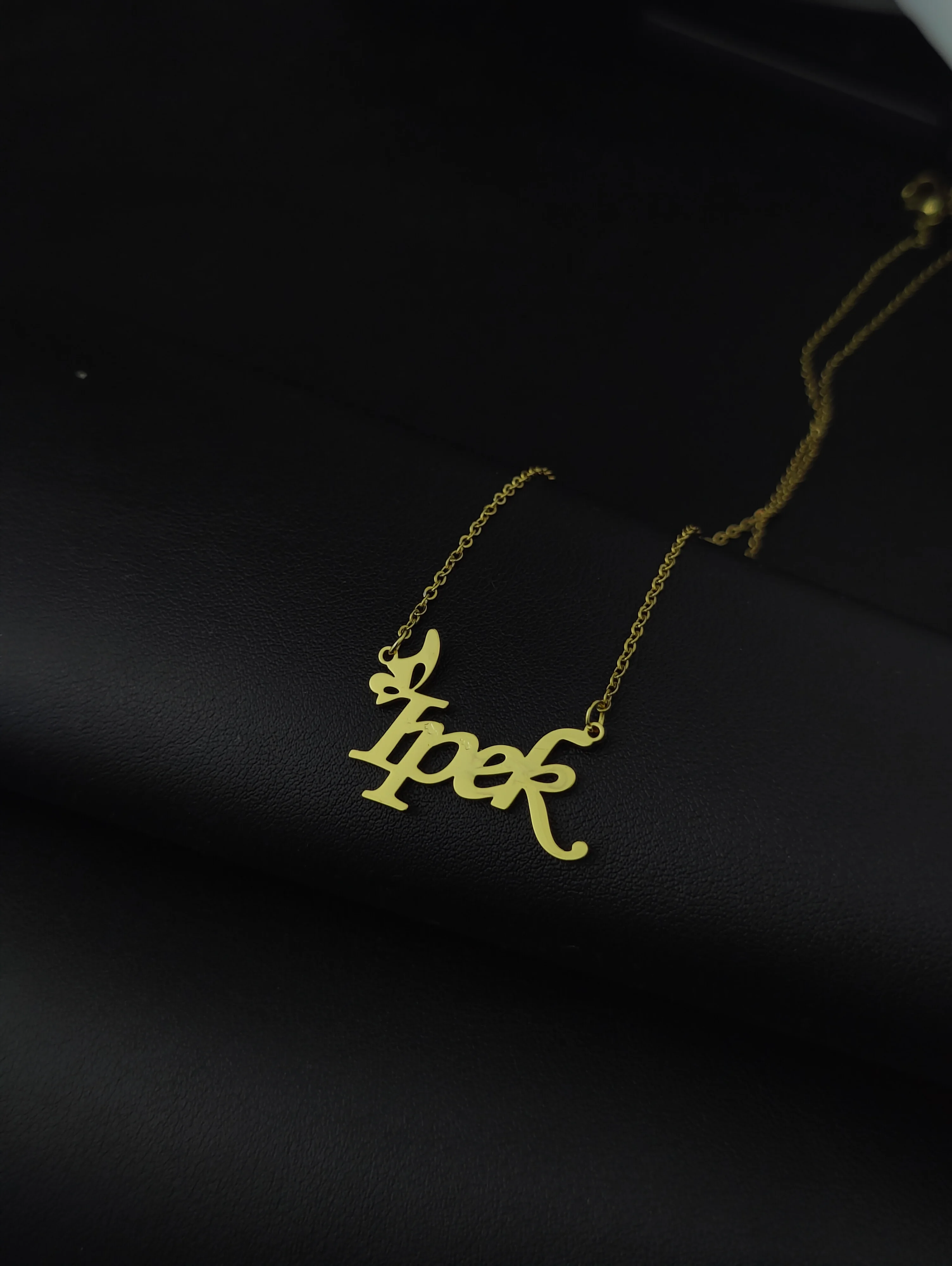 Collana personalizzata in acciaio inossidabile con farfalla