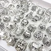 10/20/30/50/100pcs Mens Rings Animal Snake Skull Fashion Jewelry For Women Party Gift Gothic Punk Finger Accessories Wholesale 6