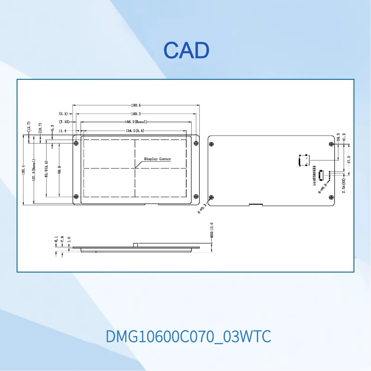DWIN 7,0 дюймовый дисплей 1024 * RGB * 600 HMI умный модуль IPS-TFT-LCD, широкий угол обзора-dmg10600c070 _ 03w (art.: 3920bc4e63722) - 3920bc4e63722
