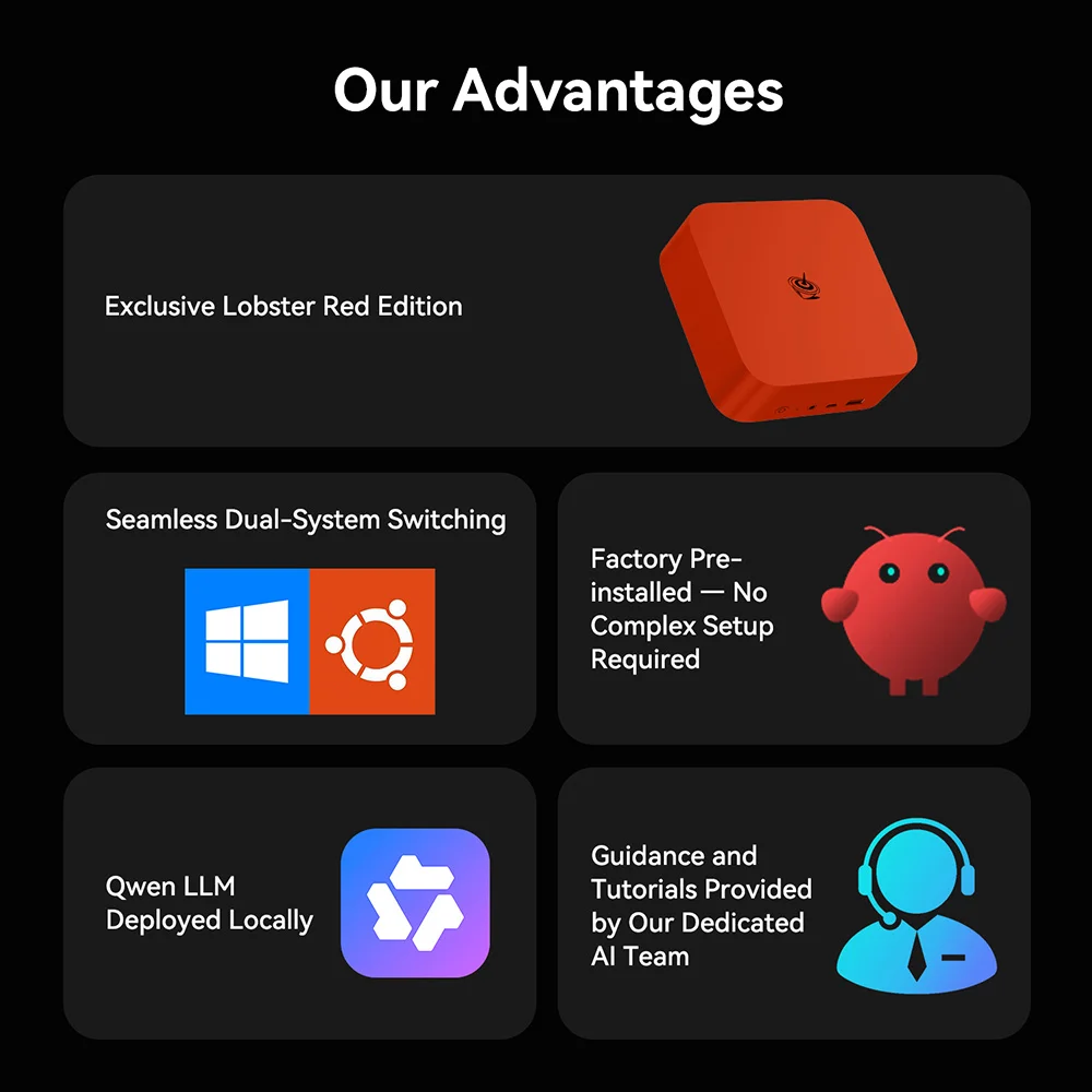 Beelink SER9 Pro SER10 Max Ubuntu Windows 11 OpenClaw Preinstalled AMD Ryzen 7 HX370 HX470 32GB RAM 1TB NVMe SSD Wifi6 Gaming PC
