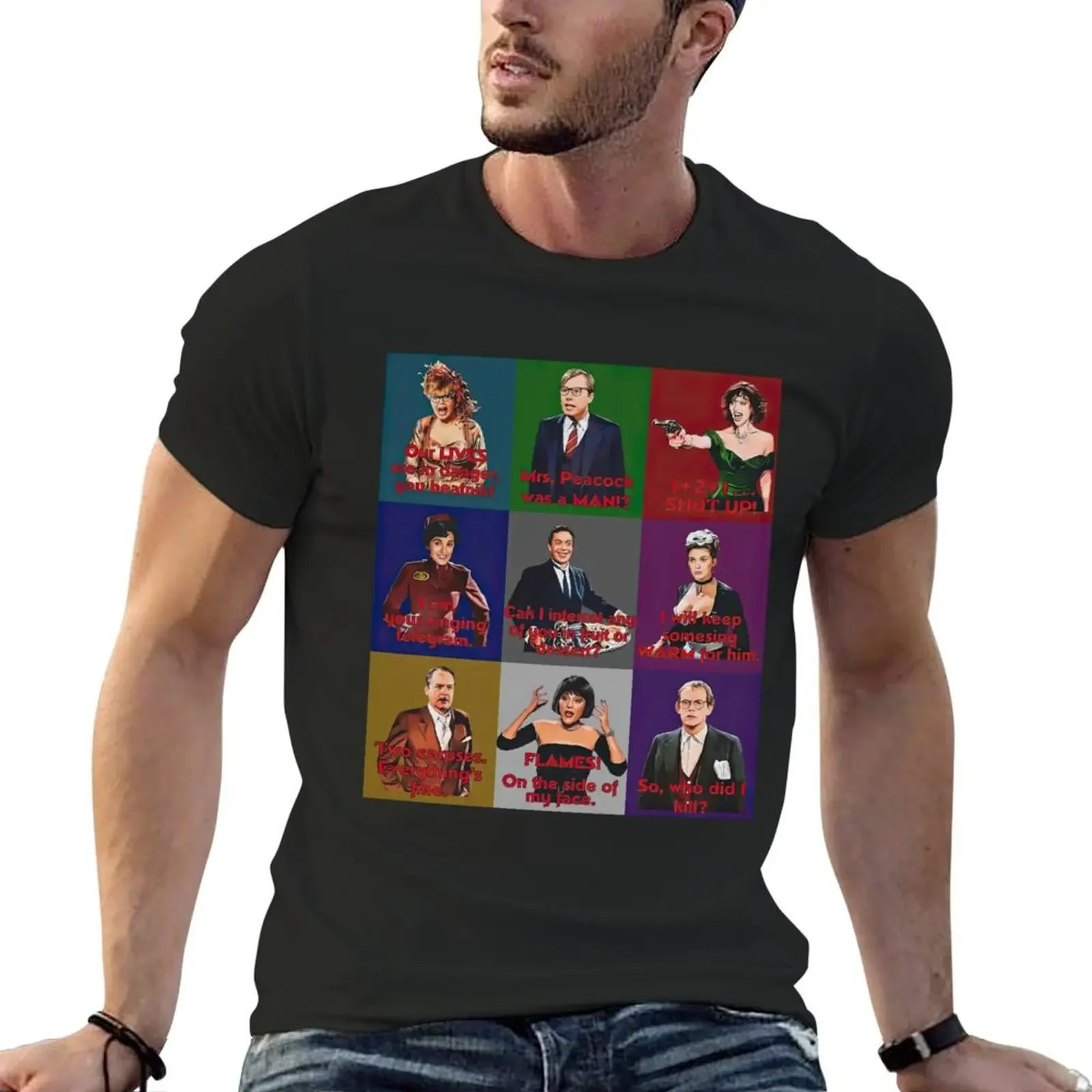 La Maglietta Cluedo Bunch T-Shirt Da Uomo Di Moda Coreana Anime