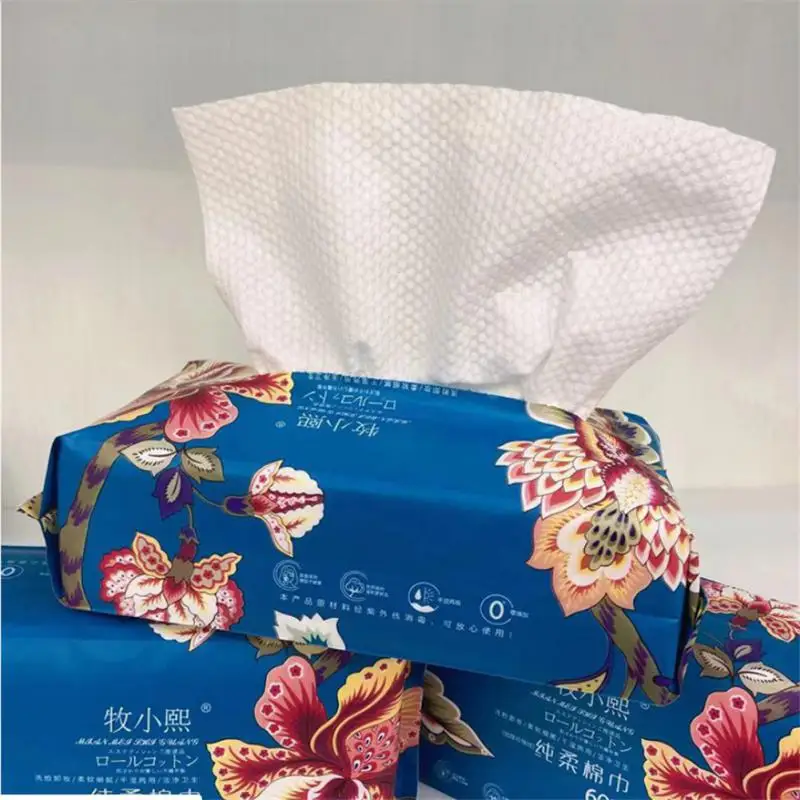 180PCS /3Pack Isposable Face Towel Travel Cotton Tissue Makeup Wipes Facial Cleansing Soft Thick Dry Wipe Reusable Makeup Tools