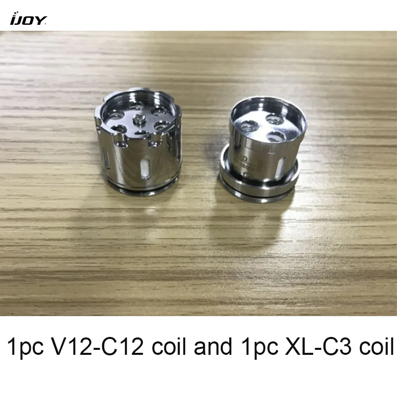 

2pcs/lot Original ijoy Maxo V12 C12 0.12ohm and XL C3 0.2ohm Coil ECO 12 T12 Coil and Q4 Coil With Coil Adapter