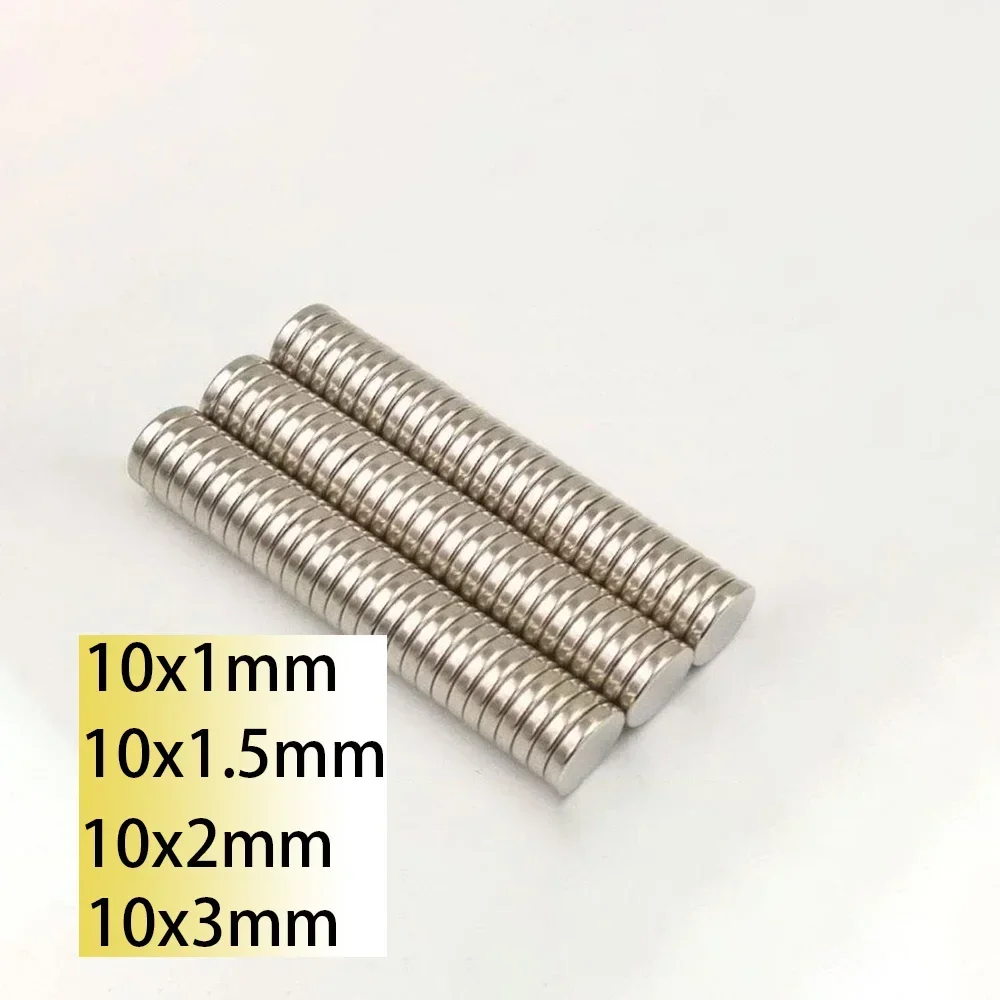 N35 10×1 10×1.5 10×2 10×3 Magnet Strong Disc NdFeB  Round Neodymium Small Round Strong Powerful Magnets Search Magnetic Powerful