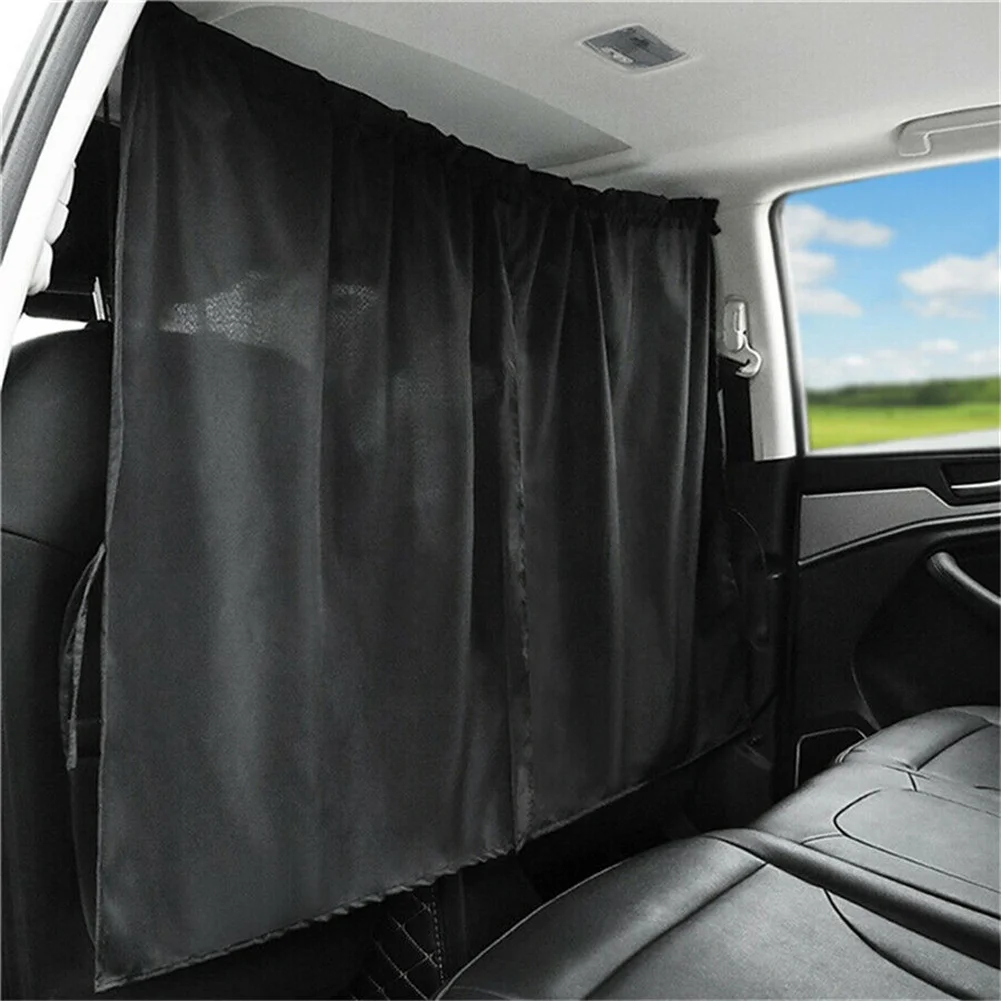 Car Taxi Cab Divider Van Cabin Curtain Campervan Black Protective