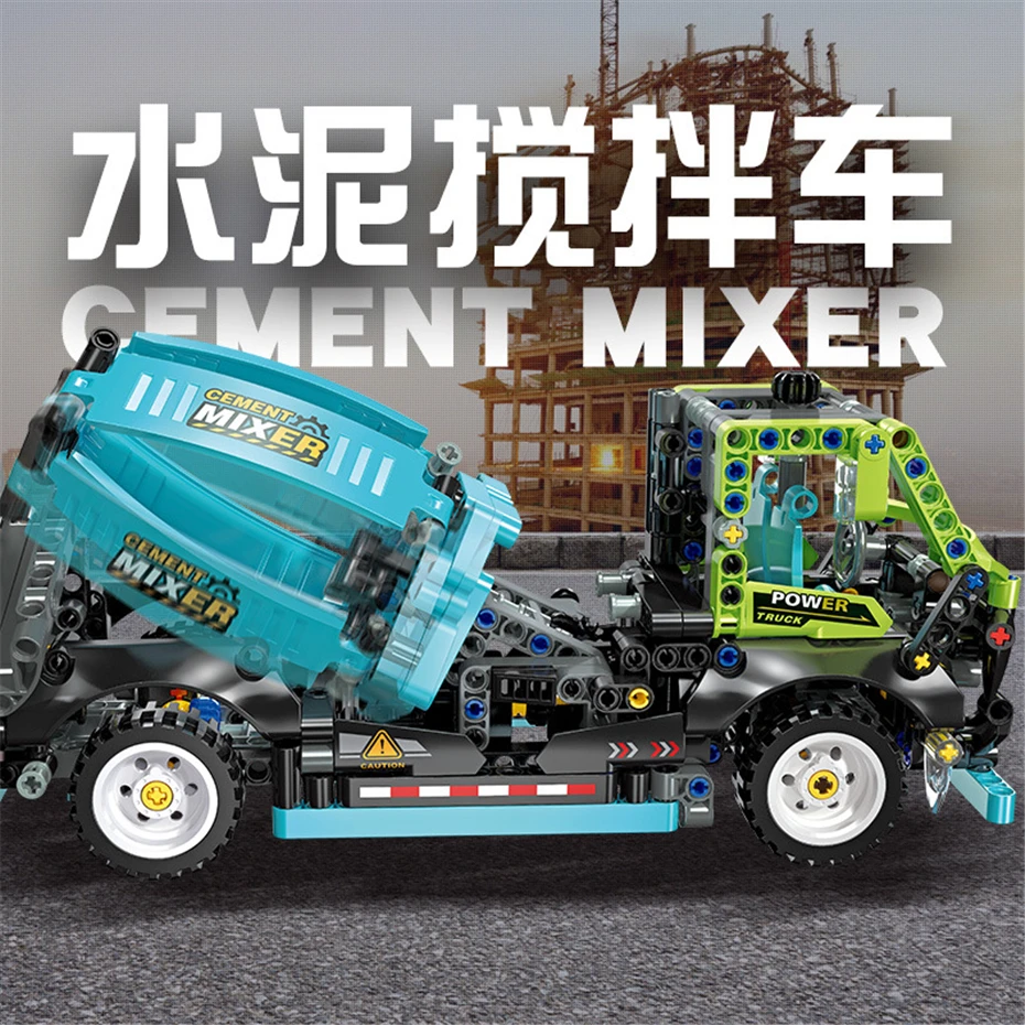 

MEOA City Engineering Car Toys Series 553pcs Assembly Cement Mixer Truck Building Blocks MOC Bricks Educational Toys Kids Gifts