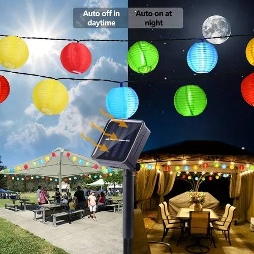 Solar Lantern String Lights Waterproof Outdoor LED Garland Fairy Light Patio Garden Decoration Light for Christmas Wedding Party - Image 3