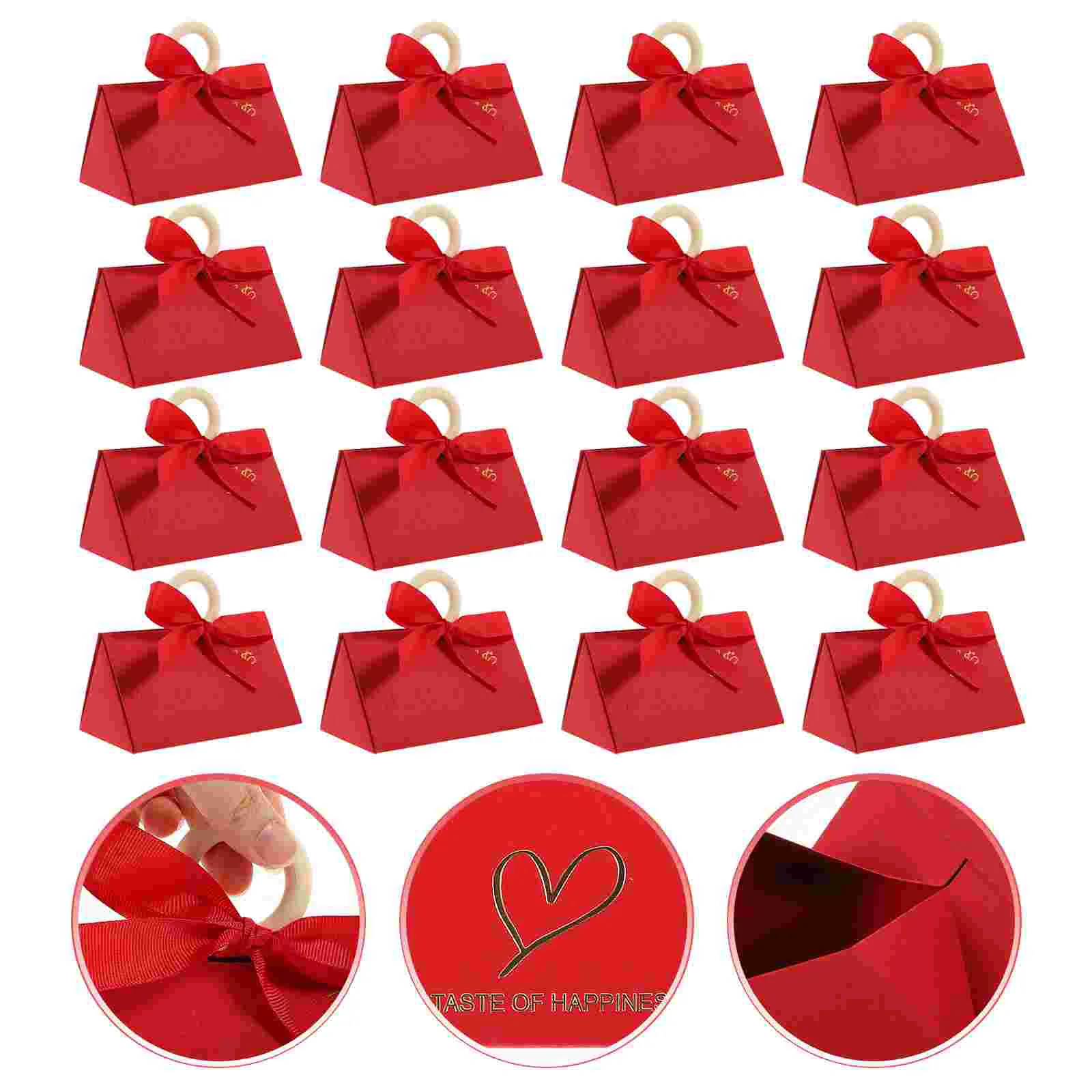 

20 Pcs Triangle Wedding Candies Box Empty Gift Boxes Party Supplies Goodies Gifts Favor for Candy Container Case