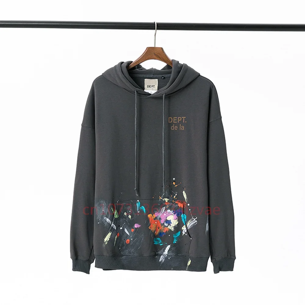 DEPT Fashion Hoodies for Men and Women Letter Print Hoodie Autumn Winter Long-sleeved Pullover Couple Casual Sweatshirts