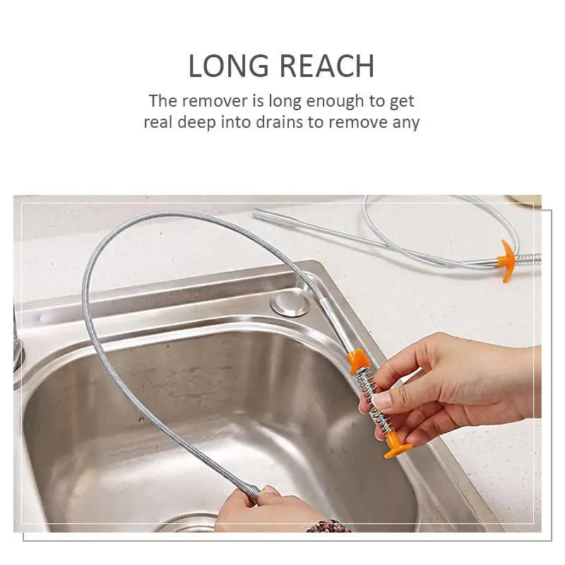 NEW Drain Clog Remover Sink Cleaner Hair Removal Tool Drain Auger Hair  Catcher Auger Cleaning Tools Clogged Drains Dredge Pipe - AliExpress