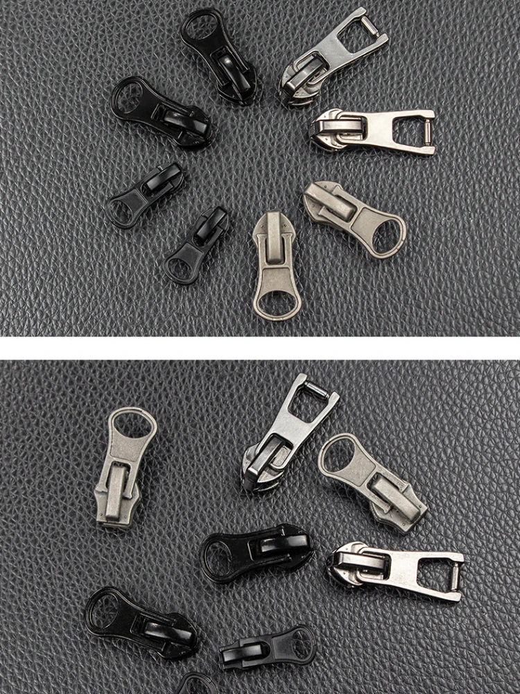 Universal Zipper Pull Tab Replacement Metal Handle Zipper Extender Handle Fixer Zipper Sliders for Backpack Jacket Handbag L4n4, Size: 37, Silver