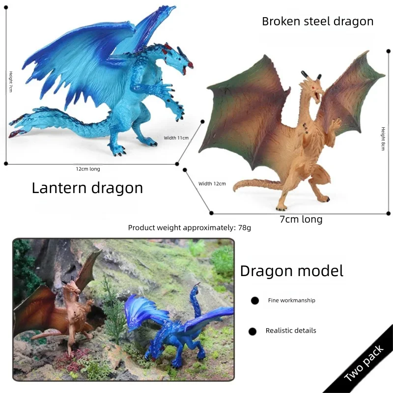 Oenux Mythical Creatures Ice & Sea Dragon Action Figures - Realistic Collectible Toys
