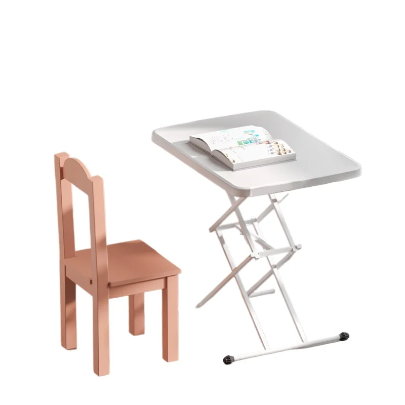 *Children's household liftable folding multi-functional desk for primary school students simple desks and chairs