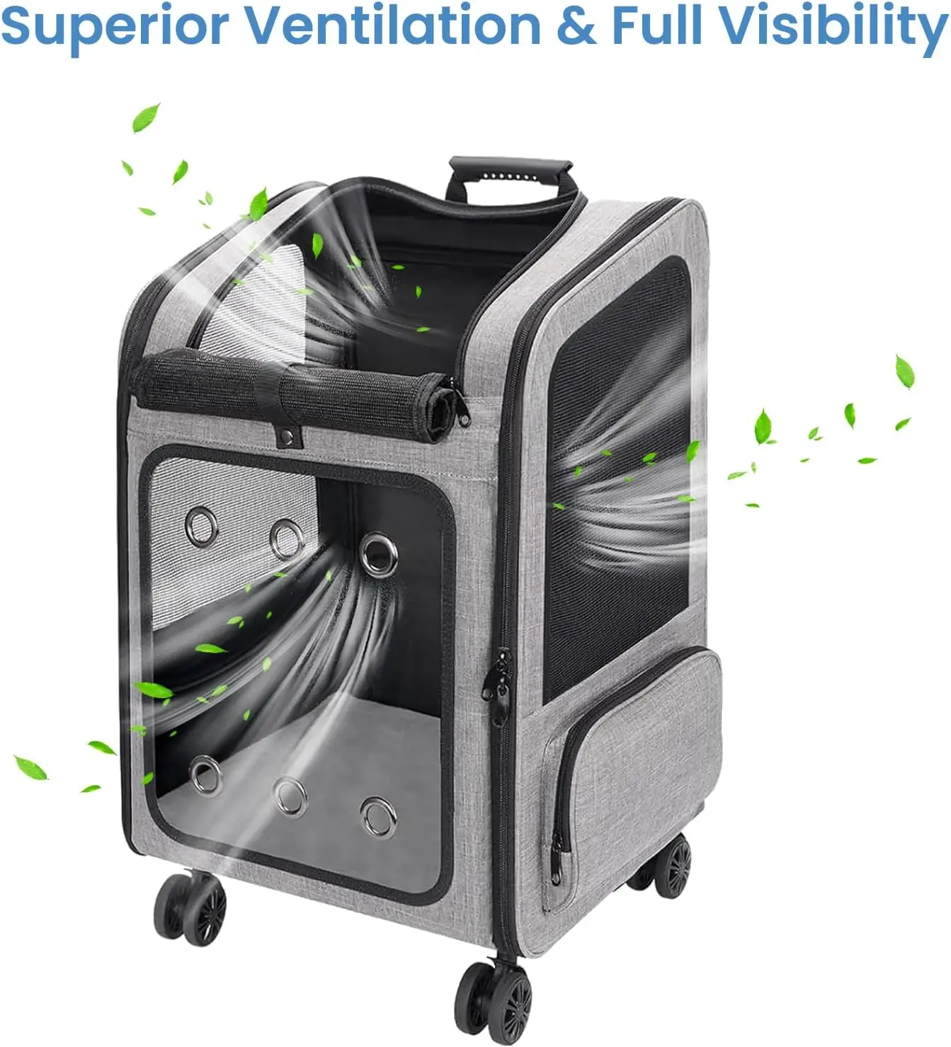 Extra Large Pet Carrier Backpack with Wheels 3