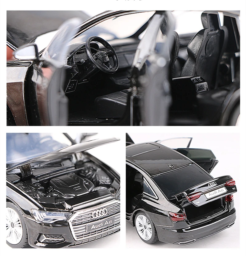 1:32 AUDI A6 Alloy Car Model Diecast & Toy Vehicles Metal Toy Car Model Collection Sound and Light Simulation Childrens Gift die cast toy cars
