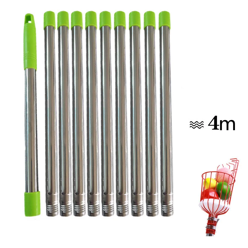 

13ft Garden tools foldable Fruit Picker Head Convenient 4m Fruit Catcher Peach Picking Farm Garden Picking Device
