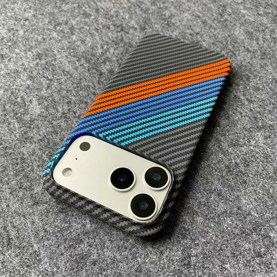Luxury Slim Carbon Fibre Pattern Frameless Shockproof Phone Case