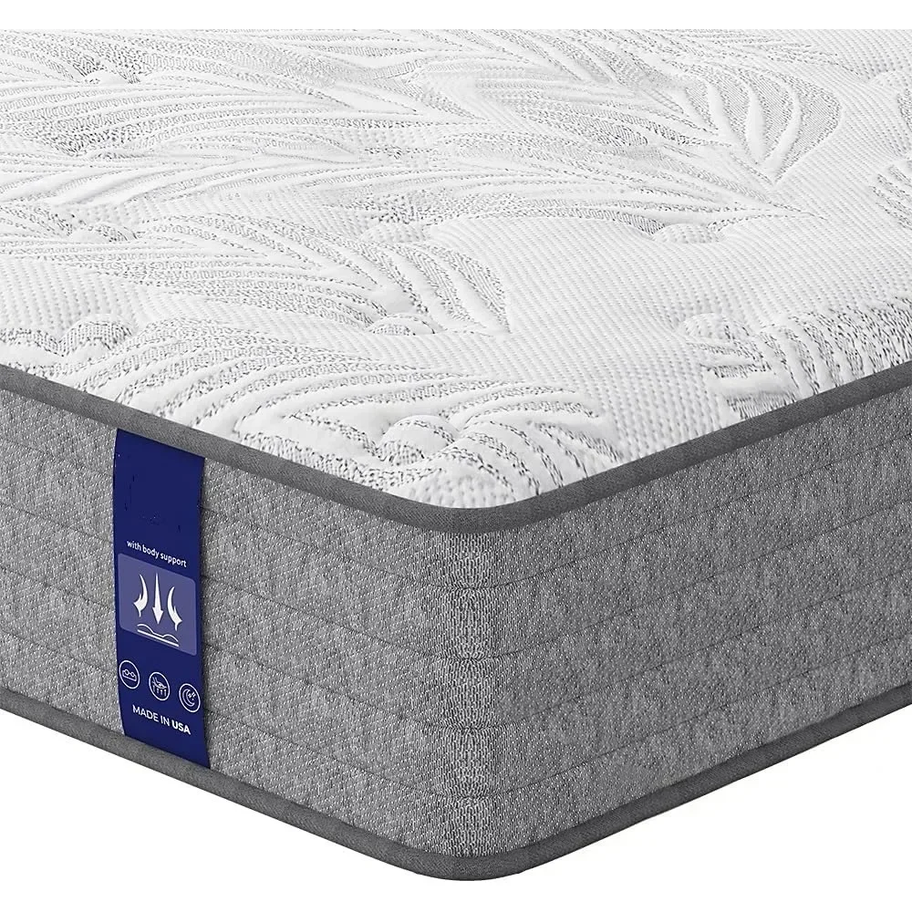 12 Inch Memory Foam Hybrid Mattress, a Box with Motion Isolation, Strong Edge Support, Pressure Relief, Medium Firm 6