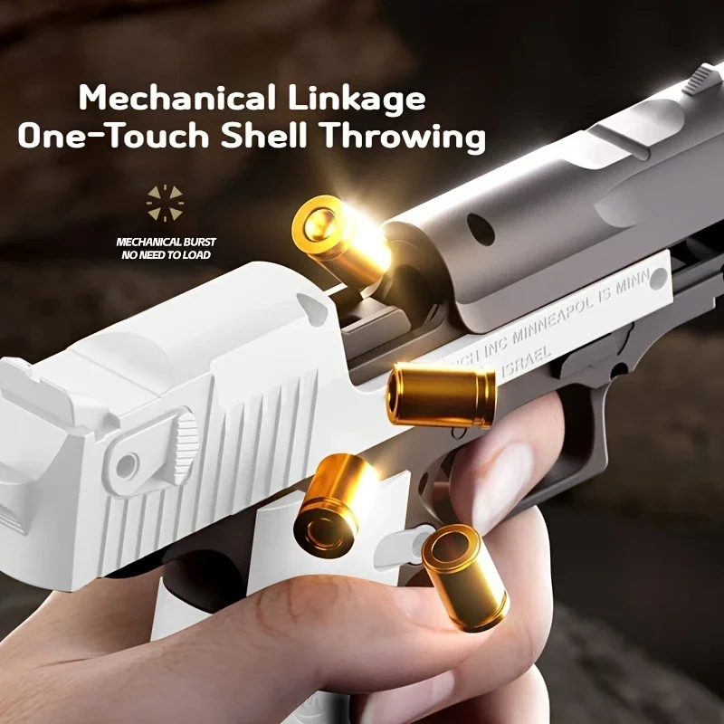 Mini Desert Eagle M1911 Soft Bullet Toy Gun Shell Throwing Continuous Firing Small Pistol Outdoor Sports Shooting Blaster 2