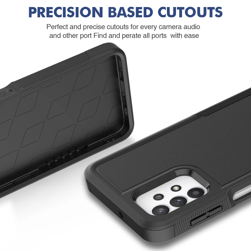 삼성 갤럭시 A32 5G / A32 4G 전화 커버용 하이브리드 갑옷 케이스 2in1 TPU/PC 쉘 듀얼 레이어 하드 강력한 충격 방지 보호