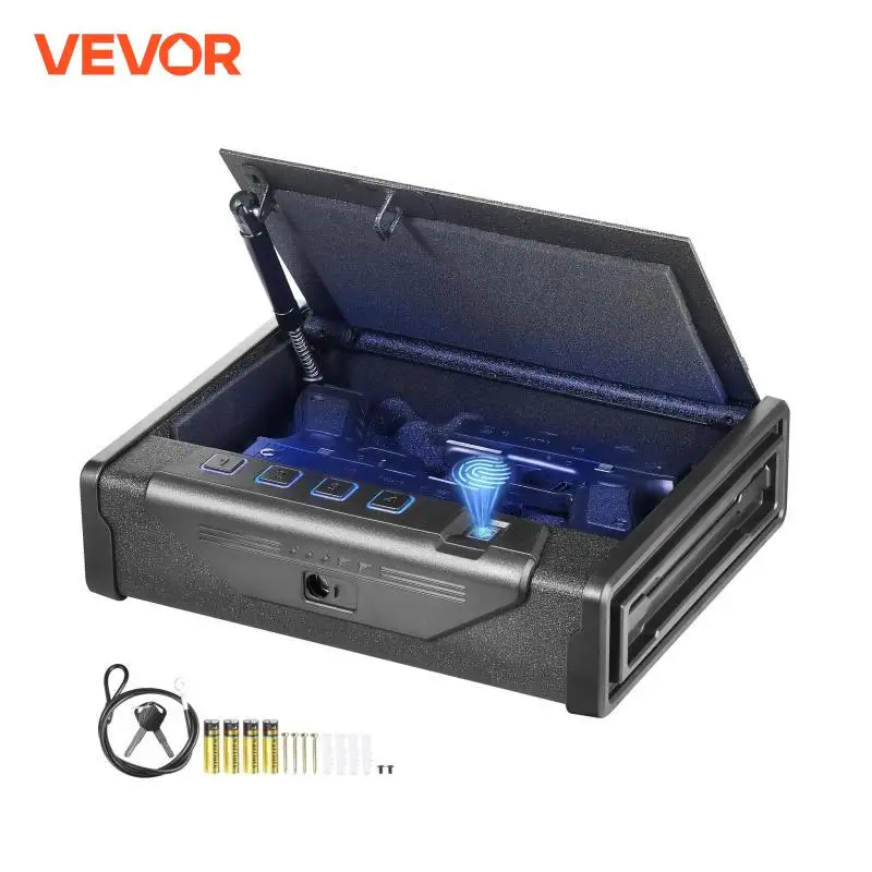 VEVOR Q235 Steel Pistol Safe 3-Way Quick Access Firearm Case for Travel hard pistol cases