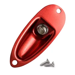 Premium Electric Guitar Output/Input Jack Plate - 6.35mm Accessories (1pcs Red)