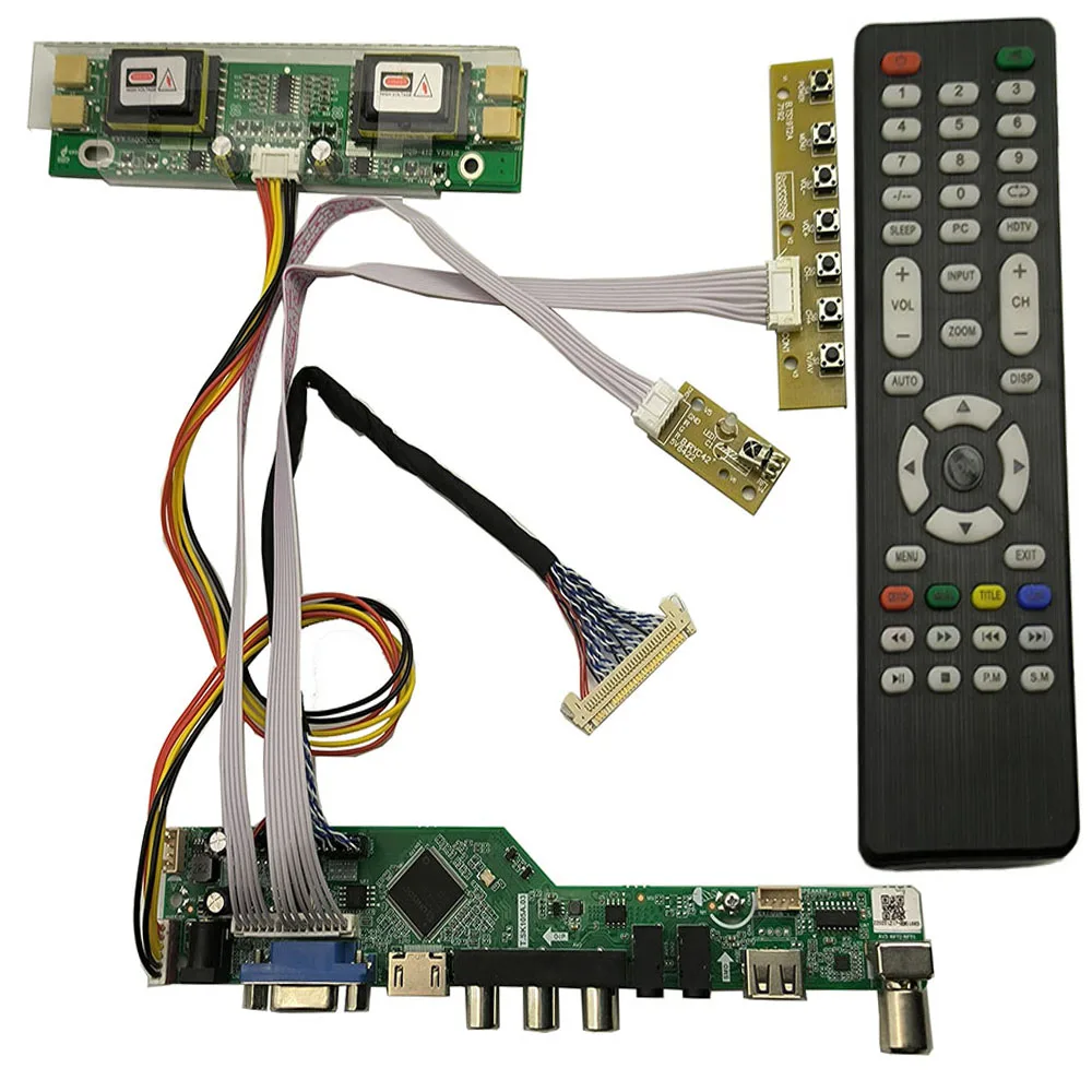 

Monitor Kit for M170EG01 V.A VA M170EG01 V.B VB TV+HDMI+VGA+AV+USB LCD LED Screen Controller Board Driver Panel