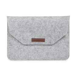Felt Laptop Sleeve Bag - Waterproof Slim Tablet Protection Case - 15.6 - inch (GRAY)