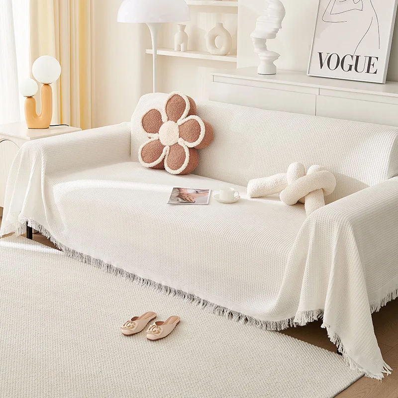 Thicken Chenille Sofa Covers Thicken Chenille Blanket Summer Couch Non Slip Blanket Office Nap Sofa Blanket Shawl Cushion 3