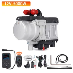 12V 5KW Diesel Fuel Liquid Heater Gasoline Preheater With Remote Control LCD Switch For Car Fuel Heater Heating