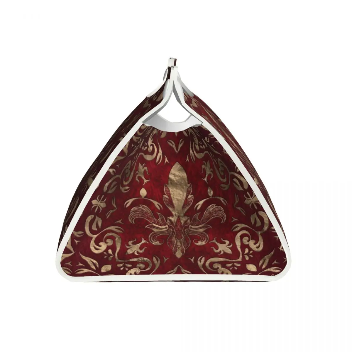 Custom Luxury Lily Flower Fleur-De-Lys Tissue Box Cover PU Leather Rectangular Fleur De Lis Facial Tissues Holder for Home 3