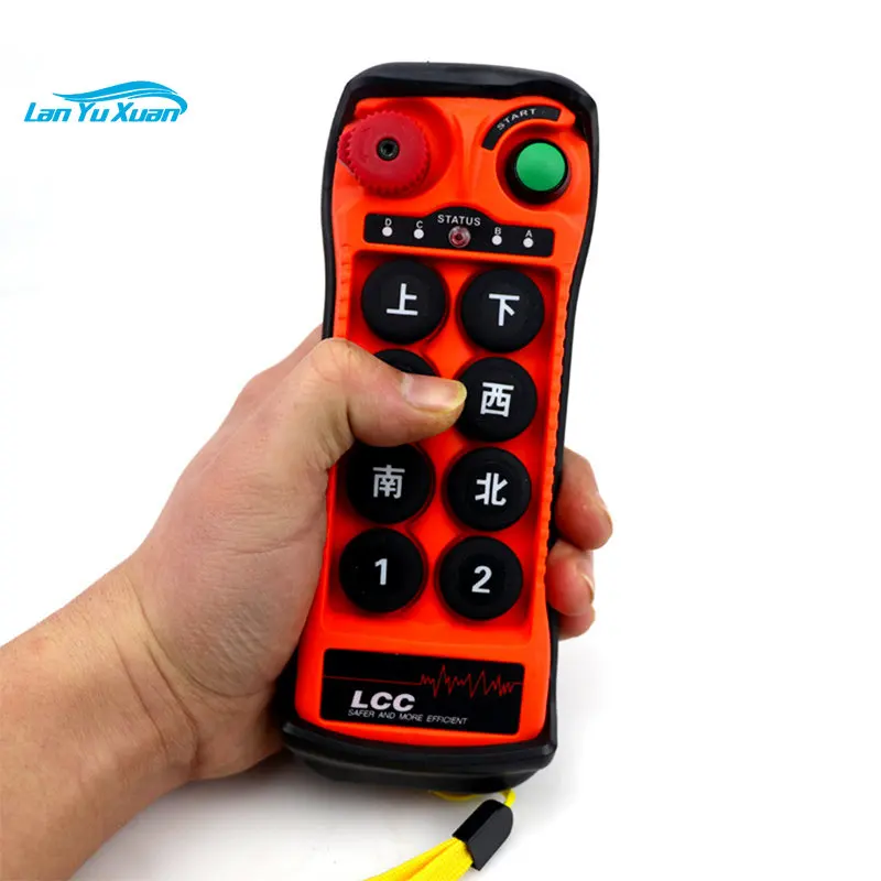 

Factory Direct Supply Q808 DC24v 36v 48V AC 110v 220v Universal Industrial 2 Speed Button Overhead Wireless Crane Remote Control