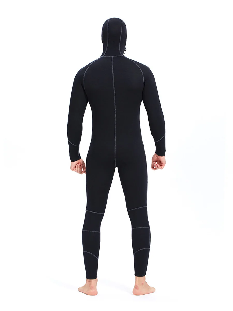 Men's 7mm Neoprene Hoodie Wetsuit, Front Zip Full Body Keep Warm Scuba Diving Suit Underwater Hunting Surfing Spearfishing 5