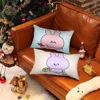 Asamimichaan Asleep Cute Asamimi Square Pillow Covers Cartoon Sofa Decorative Home Double-sided Printing Short Plush Cushion 3