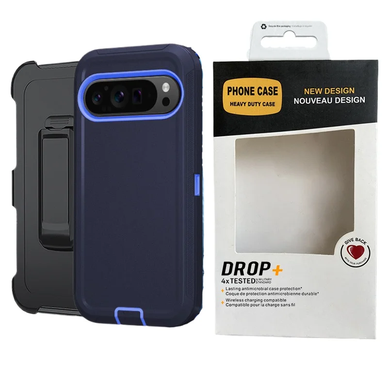 Rugged Hybrid Armor Shockproof Case with Belt Clip