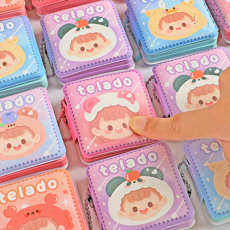 80 Sheets Keychain Memo Pads Kawaii Decompression Sticky Notes Planner Notebook To Do List Time Shecule Organizers Office
