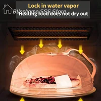 【S】Couvercle anti-éclaboussures pour micro-ondes, couvercle de chauffage pour four domestique, couvercle transparent pour assiette, poignée, ustensiles de cuisine 5