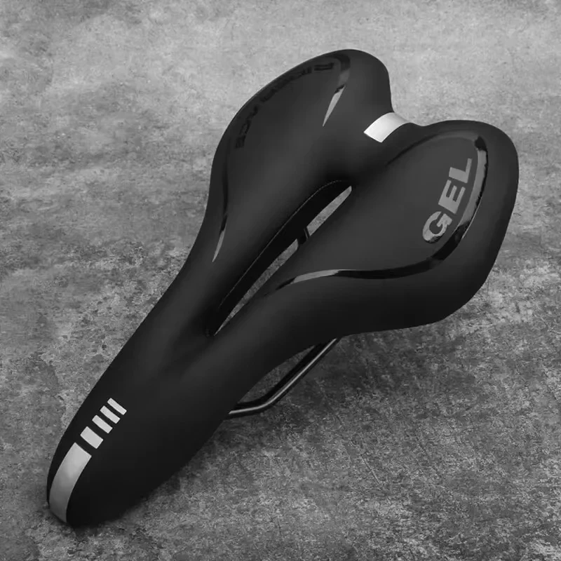Bicycle saddle Cycling seat With PU leather surface Silica-filled gel Comfortable shockproof TimeTrial
